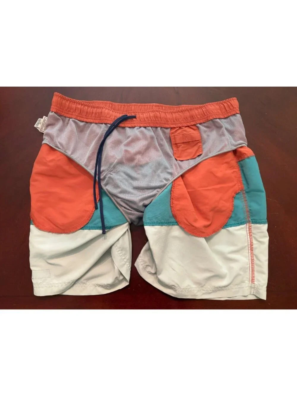 L.L.Bean Classic Supplex Sport Shorts Colorblock Lined Swim Trunks Men’s XL